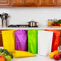 Sacs refermables en aluminium imprimés sur mesure avec logo, qualité alimentaire, pour emballage de nourriture pour animaux, avec fermeture éclair et couleur personnalisée