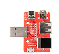 YCL YCL-0257 Lámparas de prueba de ensamblaje de placas PCB tres en uno, probador de cables Type-C/Micro-USB/Mini-USB preciso con material FR4