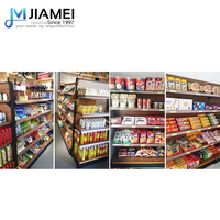 Étagère de magasin de supermarché à usage intensif JM Étagère en bois à double face Étagère de présentation