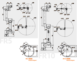 Bras robotique industriel FR5 6 axes, charge utile 5 kg, portée 922 mm, moteur industriel, PLC, pompe, produit phare - Product Image 4