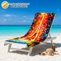 Wholesale Beach Towel 100% Cotton Soft Fell Thick Digital Printed Quick Dry Portable Outdoor Camping Beach Towel Bulk Small MOQ