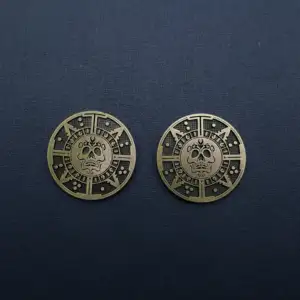 Produttore personalizzato 3D Logo antiche vecchie monete di rame doppio piatto puro ottone medaglione di rame moneta in metallo artigianato