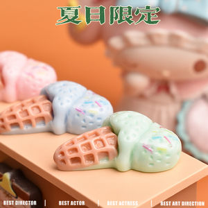 Cabujones de resina de conos de helado de colores mixtos con base plana para la creación de joyas DIY, horquillas y decoración de teléfonos - Product Image 6