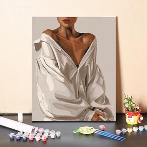 Peinture à l'huile <span class=keywords><strong>de</strong></span> femme nue, impressions sur toile, portrait moderne peint à la main, décoration murale pour la maison, peinture corporelle <span class=keywords><strong>de</strong></span> femme sexy - Product Image 2