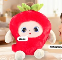 Poupée interactive intelligente à commande vocale IA, jouet en peluche contrôlé par application et Wi-Fi avec yeux émotionnels pour enfants, cadeau éducatif