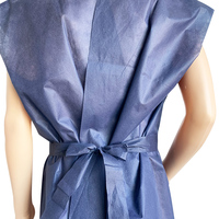 Robe d'examen X-RAY patient jetable non stérile blouse sans manches non tissée robe douce et légère sans manches