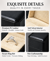Boîtes d'emballage cadeau en cuir PU de haute qualité, nouveau style, vente en gros, avec logo personnalisé pour bague, pendentif, collier, bracelet