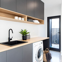 Meuble de lavage mural empilable moderne et personnalisable avec machine à laver intégrée