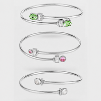 Maßgefertigter Schmuck Wasserdichtes 316L Edelstahl PVD Vergoldetes CZ Offenes Manschettenarmband für Damen Mode Verstellbares Geschenk