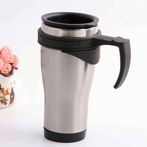 Stainless Steel Travel Tumbler with Lid Hand Grip Leak-Proof 6-12 Hours Thermal Insulation for <b>Hot</b> <b>Cold</b> Drinks - Product Image 4