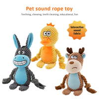 Jouets à mâcher pour chiens écologiques personnalisés, jouets en peluche sonores durables pour animaux de compagnie, pour les chiens agressifs, pour nettoyer les dents des chiots