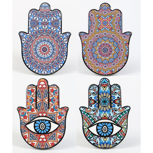 सिरेमिक हम्सा गृह सजावट फातिमा हाथ दीवार पर लटकने वाली सजावट घर के लिए आशीर्वाद सौभाग्य बुरी नजर के आभूषण - Product Image 6