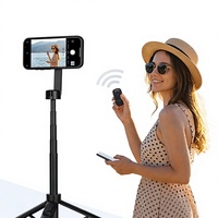 Soporte de Teléfono Móvil OEM de Fábrica, Giratorio 360 Grados, Control Remoto Inalámbrico, Trípode Desmontable para Escritorio, Compatible con iPhone