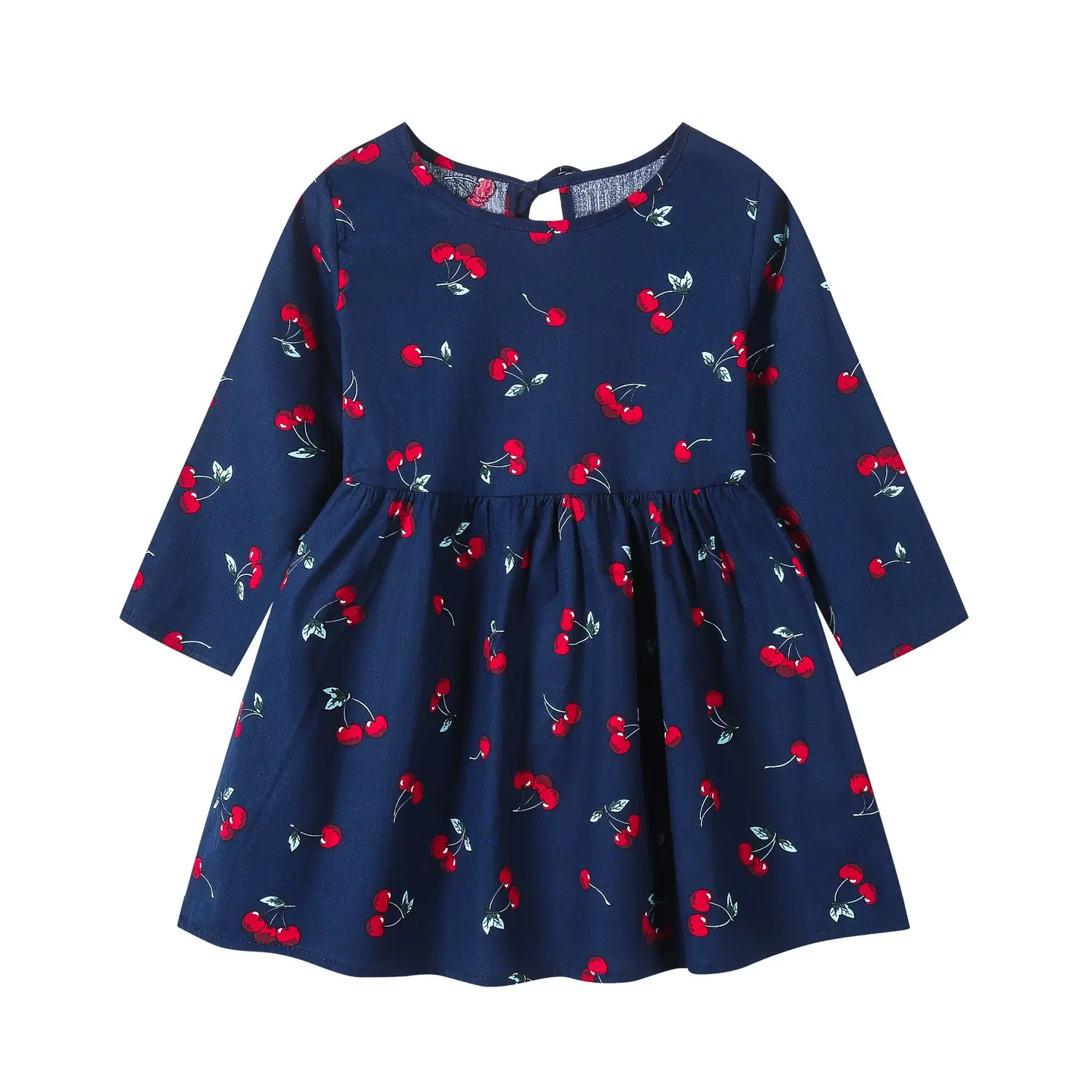 2021 Spring and Autumn New Girls' Korean-Style Long-Sleeved Children Cotton Printed Children's Floral Princess Dress
