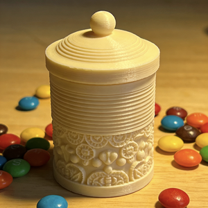 Recipiente Hermético Personalizado Impreso en 3D para 3.5g de Hierbas Culinarias Secas |   Sello de Seguridad Alimentaria |   Área de Etiqueta Personalizada en la Tapa - Product Image 2