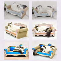 Meubles de luxe en carton ondulé canapé-lit pour chat de salon pour animaux de compagnie