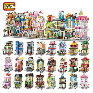 Idee divertenti blocchi LOZ Mini Street Store giocattoli educativi per bambini piccolo negozio Brinquedos costruzione mattoni ragazza regali 1621 - 1652