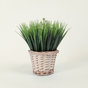 Vente en gros de plantes artificielles pot tissé buis arbustes verdure ciboulette lavande <span class=keywords><strong>romarin</strong></span> bonsaï pour table maison intérieur centre commercial décoration - Product Image 5