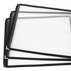 Protège-menus Yimi en PU+PVC, format A4, transparents, durables, avec bordure cousue, 2 vues, pour café et <span class=keywords><strong>restaurant</strong></span>, 1 <span class=keywords><strong>page</strong></span>, multicolores - Product Image 4