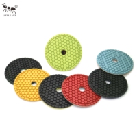 LITTLE ANT 4 pouces hexagone diamant OEM personnalisable pierre humide marbre granit outils tampons de polissage disque de polissage rugueux