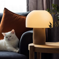 Vente en gros de lampe de table champignon moderne classique imprimée en 3D lampe de lecture LED écologique pour la décoration du salon de chevet alimentation CC/CA