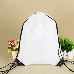 Promosyon sıcak satış özel İpli polyester sırt çantası alışveriş çantaları