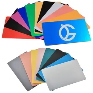 Business Card Making 0.8Mm Blank Qr Code Aluminium Metal Blank Sublimation Business Thank You Card For Small Business