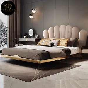 Nordic Classic Design Kingsize Luxe Beddengoed Dekbedden Sets Kingsize Slaapkamermeubilair Set Houten Bed