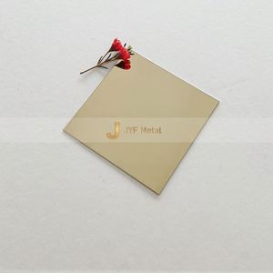 Lámina Decorativa de Acero Inoxidable para Cabina de Ascensor, Acabado Pulido Espejo Súper Brillante Dorado, Estándar JIS Serie 200/300 - Product Image 3