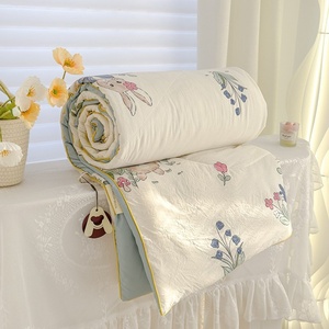 Nuovo Trapuntino Estivo a Doppio Strato Stampato 100% <span class=keywords><strong>Cotone</strong></span> Lavato con Imbottitura in Fibra di Poliestere, Ecologico, per Casa e Letto, Regalo, Vendita all'Ingrosso - Product Image 2