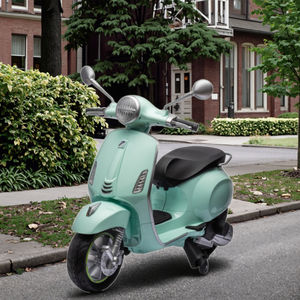 Motocicleta eléctrica de tierra <span class=keywords><strong>Vespa</strong></span> con licencia, marco de remolque de bicicleta de doble Motor de 6V, juguete de plástico para montar para adultos, rango de edad de 2-4 años - Product Image 1
