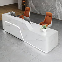 Comptoir de réception, mobilier de bureau commercial, design minimaliste moderne, tiroir, matériau MDF, pour entreprise, magasin de vêtements