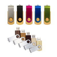 Clé USB pivotante en métal, design rotatif, clé USB 2.0, clé USB 3.0, 8 Go, 16 Go, 32 Go, 64 Go, clé USB avec logo laser
