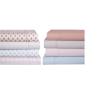 ขายส่งผ้าปูที่นอนโรงแรมลายพิมพ์สุดฮิต ผ้าไมโครไฟเบอร์โพลีเอสเตอร์ 100% ผ้าปูที่นอนนุ่มหรูหรา ชุดผ้าปูที่นอน 4 ชิ้น - Product Image 1