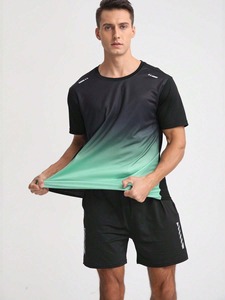 Camisetas y pantalones cortos de secado rápido, conjuntos deportivos de dos piezas, fábrica de origen, personalización disponible. F10 - Product Image 4