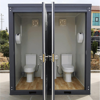 Conteneur de camping moderne préfabriqué en Chine et en Afrique, bureau extérieur, maison, toilettes portables avec ensemble de douche pour utilisation en atelier