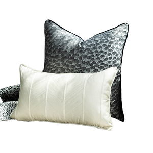 Fundas de Almohada Cuadradas Bordadas con Jacquard Geométrico de Lujo, con Cierre de Cremallera, Decoración Moderna para el Hogar, Uso Hospitalario - Product Image 2