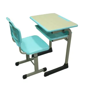 Primary/ Middle / High school school single plastic student desk student table and chairs set