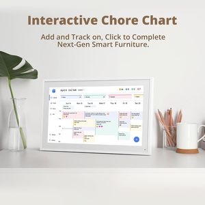 Tableau numérique intelligent pour la planification des repas et des tâches ménagères, écran LCD IPS Full HD de 15,6 pouces, calendrier numérique - Product Image 2