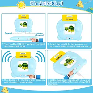 Zhorya özel öğrenme cihazı eğitici oyuncaklar çocuklar Flash kart öğrenme makinesi