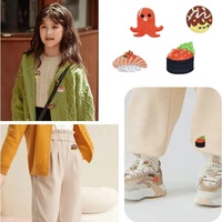 Patchs personnalisés japonais pour sushis, badges brodés mignons sur le thème de la nourriture, appliques saumon tempura, pieuvre kawaii à thermocoller pour la décoration de vêtements d'enfants
