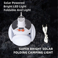 Lampes solaires super lumineuses rechargeables pliables portables pour le jardin, la tente, le camping, LED, CRI 90, dimmables, ABS, IP65