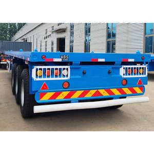 Promotion : <span class=keywords><strong>Remorque</strong></span> plateau 3 essieux 40 pieds, capacité 50 tonnes, pour transport de conteneurs et châssis, disponible en 20 pieds, 50 pieds et 53 pieds - Product Image 4