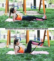 Bandes de résistance avec ceinture ajustable, bandes pour les chevilles, le yoga, l'entraînement personnel et les exercices pour femmes
