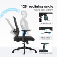 Chaise de bureau ergonomique NOEL à dossier mi-haut avec support lombaire 2D, réglable en hauteur, pour personnel et visiteurs, Silla De Oficina