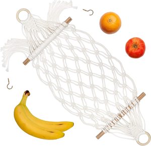 Yanyi best selling Vegetable Hammock Handwoven Bohemian Hanging Fruit Hammock with 4 Hook