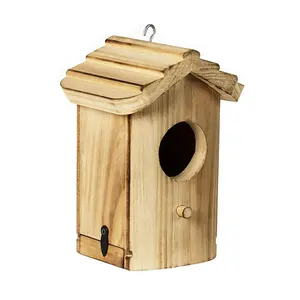 Ventana transparente Casa de pájaros ventosas cordón al aire libre ver a través de diseño de madera Casa de pájaros fácil observación de aves para niños adultos