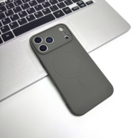 Casing HP Mewah TPU Tekstur Pasir Magnetik Fashion Sederhana Multi Warna 18 Pro Max Anti-Sidik Jari Anti-Keringat Matte