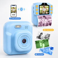 Appareil photo pour enfants à double objectif CMOS en plastique, impression couleur, enregistreur vidéo 1080P, écran IPS 2,0'', batterie 1300 mAh pour 120 photos