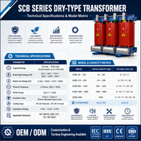 Transformateur à sec 200 KVA 400 KVA 10 KV vers 400 V 50/60 Hz Distribution moyenne tension